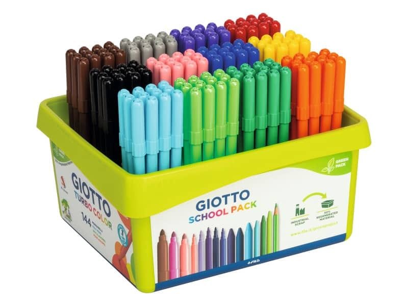 Pennarelli GIOTTO Turbo Color punta fine 2,8 mm assortiti Schoolpack da 144 – 523800