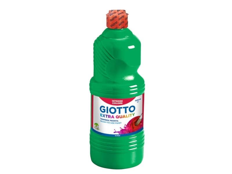 Tempera a base d’acqua GIOTTO Extra Quality flacone 1 lt verde 533412