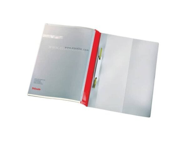 Cartelline ad aghi con clip Esselte Quotation File 23,8x31 cm pvc semirigido rosso  conf. da 25 - 28359