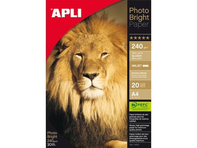 Carta fotografica inkjet Decadry A4 alta qualit… – finitura lucida – 240 g/mý bianco  Conf. 20 fogli – T900005