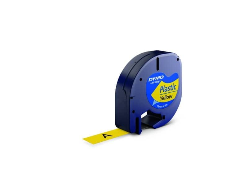 Nastro per etichettatrici Dymo LetraTag plastica 12 mm x 4 m nero/giallo S0721620