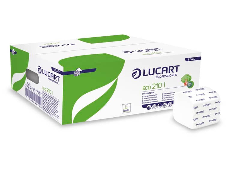 Carta igienica interfogliata Lucart Eco 210 l 2 veli 40 conf da 210 foglietti – 811A77