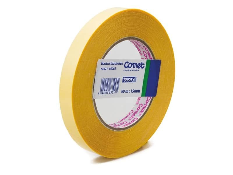 Nastro biadesivo Comet OPP trasparente 15 mm x 50 m – polipropilene senza solvente – 64621-00002-02