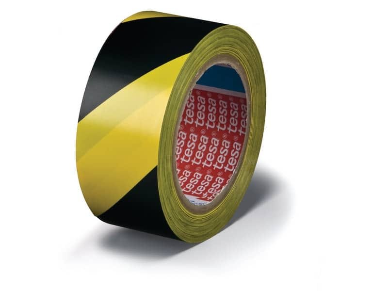 Nastro per segnalazioni in PVC tesa tesaflex© 60760 rivestito gomma resina 50mmX33m giallo-nero – 60760-00087-15