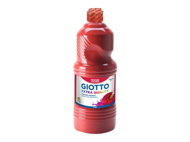 Tempera a base d’acqua GIOTTO Extra Quality flacone 1 lt rosso scarlatto 533408
