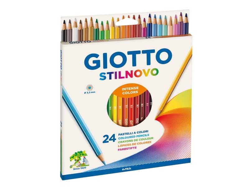 Matite colorate GIOTTO Stilnovo astuccio appendibile da 24 – 25660000