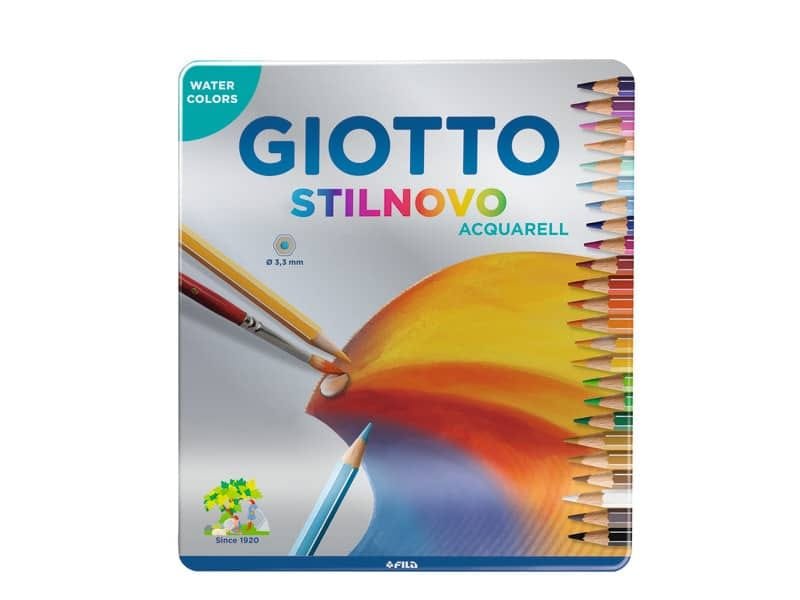 Matite acquarellabili GIOTTO Stilnovo Acquarell assortiti scatola in metallo da 24 – 25630000