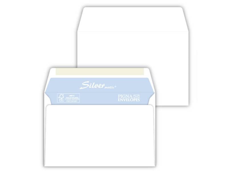 Buste senza finestra Pigna Envelopes Silvermatic 80 g/mý 120×180 mm bianco conf. 500 – 0388674
