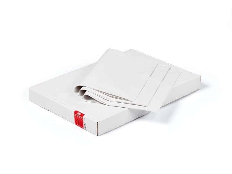 Scatola di carta velina piegata Rex-Sadoch 100×140 mm 31 g/mý bianco – Cf. 100 pz piegati 50×35 cm – KVS31-BIA