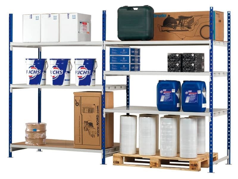Modulo base scaffalatura Paperflow RANG’ECO+ regolabile 100x80x200 cm – 3 ripiani blu – K603180