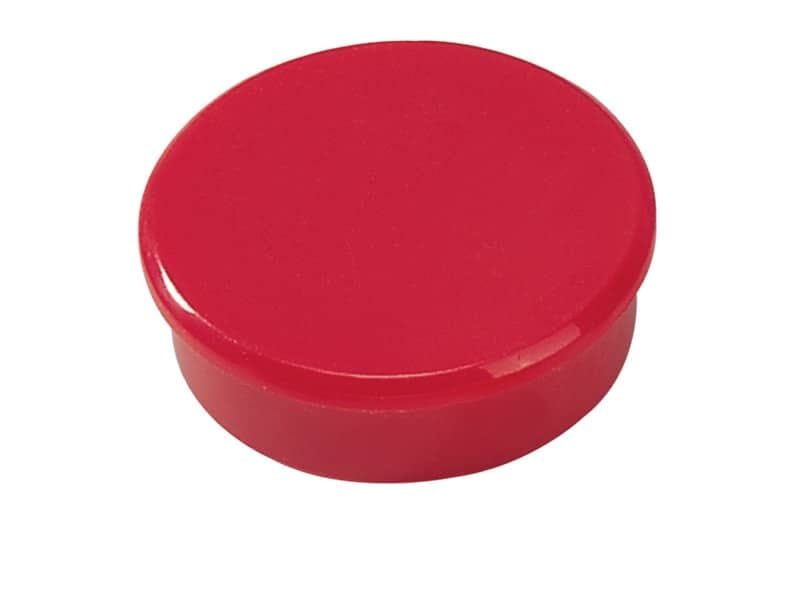 Magneti Dahle rotondi  38 mm rosso altezza 13,5 mm – forza 25 N – conf. 10 pezzi – R955383