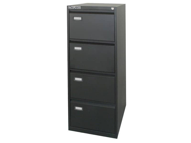 Classificatore per cartelle sospese KUBO 4 cassetti 46x62x132 cm nero 4104