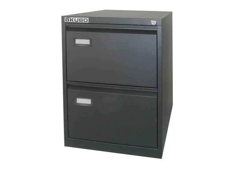Classificatore per cartelle sospese KUBO 2 cassetti 46x62x70 cm nero 4102