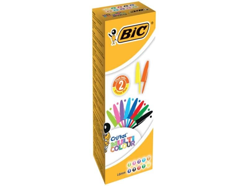 Penne a sfera con cappuccio BIC Cristal Large Multicolour 1,6 mm assortiti conf. 20 pezzi – 926381