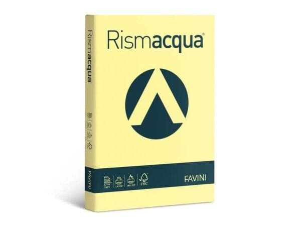 Carta colorata Favini Rismacqua colori tenui 140 g/mý A3 giallo chiaro 07 - Risma da 200 fogli - A652213