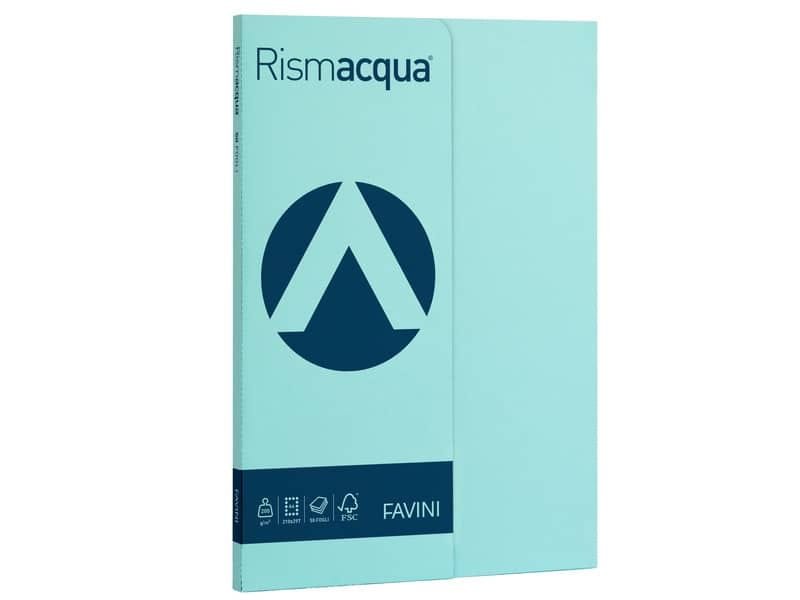 Carta colorata Favini Rismacqua colori tenui 200 g/mý A4 celeste 08 – Risma da 50 fogli – A69T544