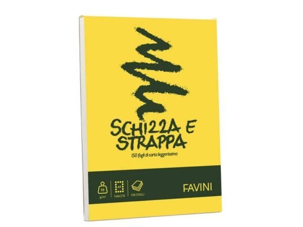 Album da disegno Favini SCHIZZA&STRAPPA in carta naturale liscia 50 g/mý 14,8x21cm (A5) -150fg - A200705