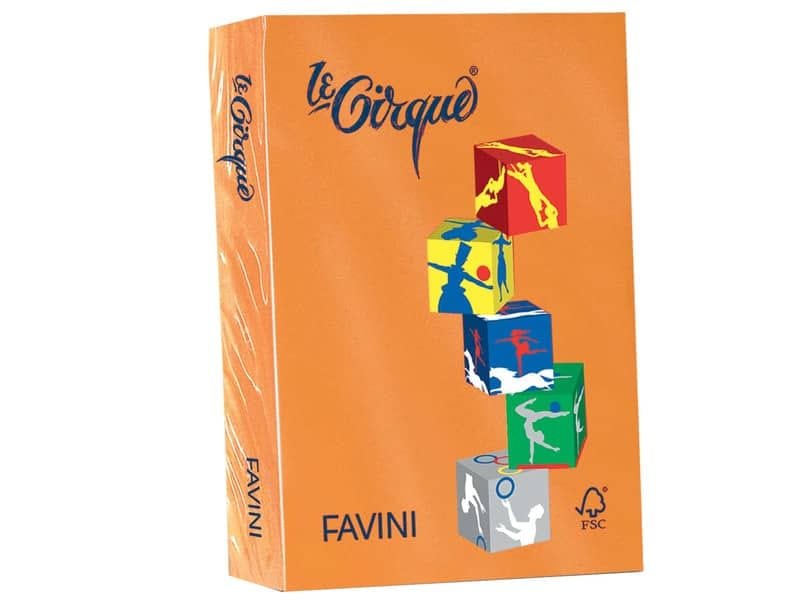 Carta colorata FAVINI LE CIRQUE per tutte le tecnologie di stampa 80 g/mý A4 arancio tropico 205  500 fogli – A71E504