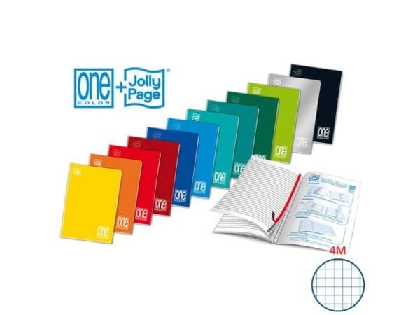 Quaderno Maxi One Color punto metallico 21 ff 80 g/mý A4 - quad. 4 mm 1410