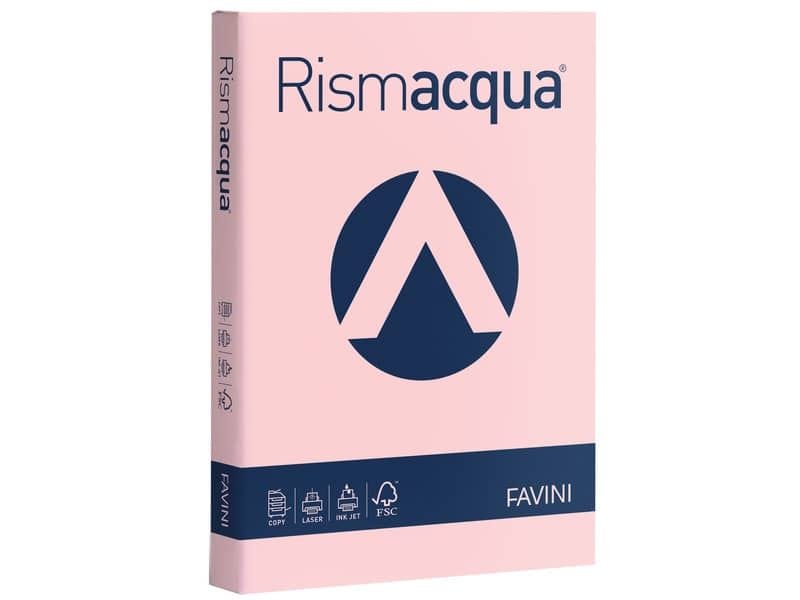 Carta colorata Favini Rismacqua colori tenui 90 g/mý A4 rosa 10 – Risma da 300 fogli – A66S304