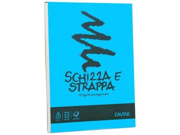 Album da disegno Favini SCHIZZA&STRAPPA in carta naturale liscia 50 g/mý 21x29,7 (A4) -150fg - A200704