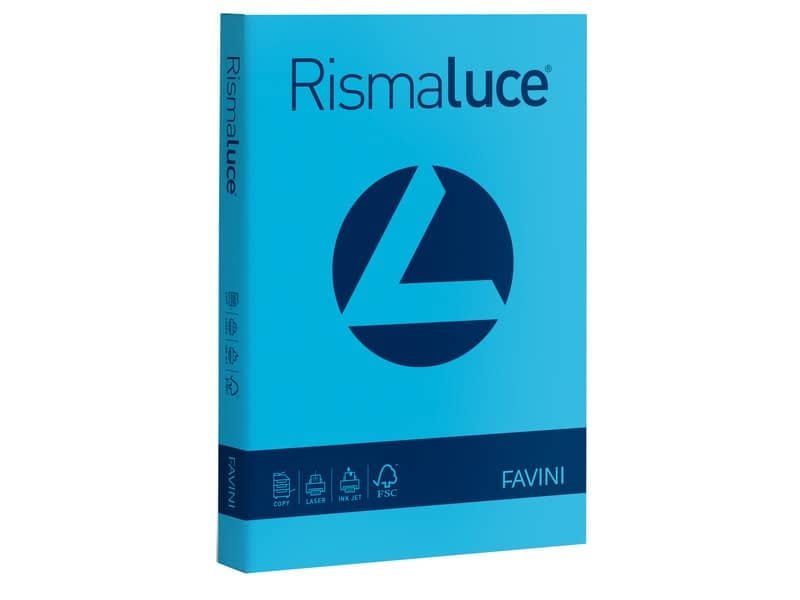 Carta colorata Favini Rismaluce colori forti 90 g/mý A4 azzurro 55 – Risma da 300 fogli – A66G304