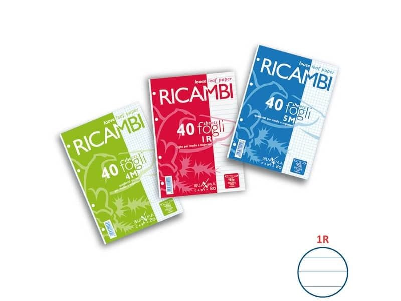 Ricambi per quaderni Maxima Pigna a 4 fori 80 g/mý A4 1R Conf. 40 fogli – 00629031R