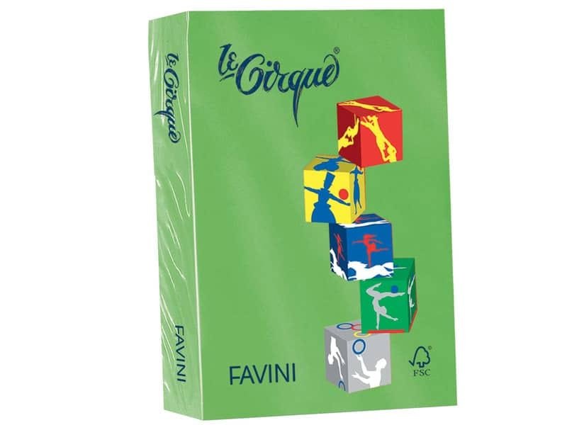 Carta colorata FAVINI LE CIRQUE per tutte le tecnologie di stampa 80 g/mý A4 verde prato 203  500 fogli – A71M504