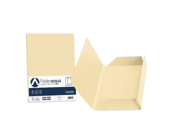 Cartellina 3 lembi Favini FOLDER 3L Luce&Acqua 200 g/mý 24,5x34,5cm camoscio 02 conf.25 - A50R434