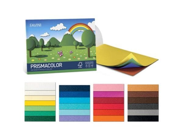 Cartoncini Prisma FAVINI 10 PRISMA monoruvidi colorati 220 g/mý 70x100cm ciclamino 32  conf.10 - A33V0A1