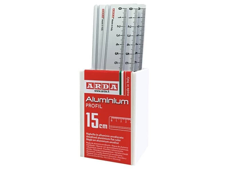 Righello Profil ARDA Profil alluminio anodizzato 15 cm Conf. 15 pezzi – 17915BAR