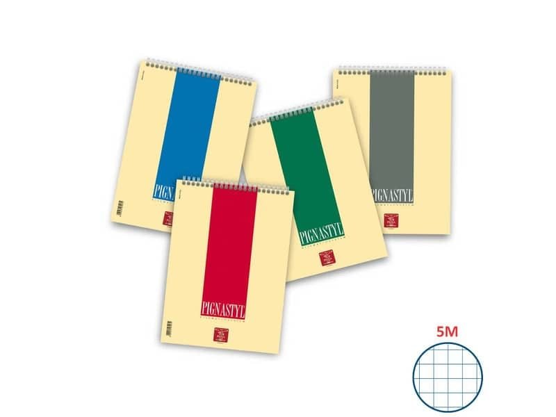 Blocco spiralato 60 fogli Pigna Pignastyl A4 5mm 02156285M