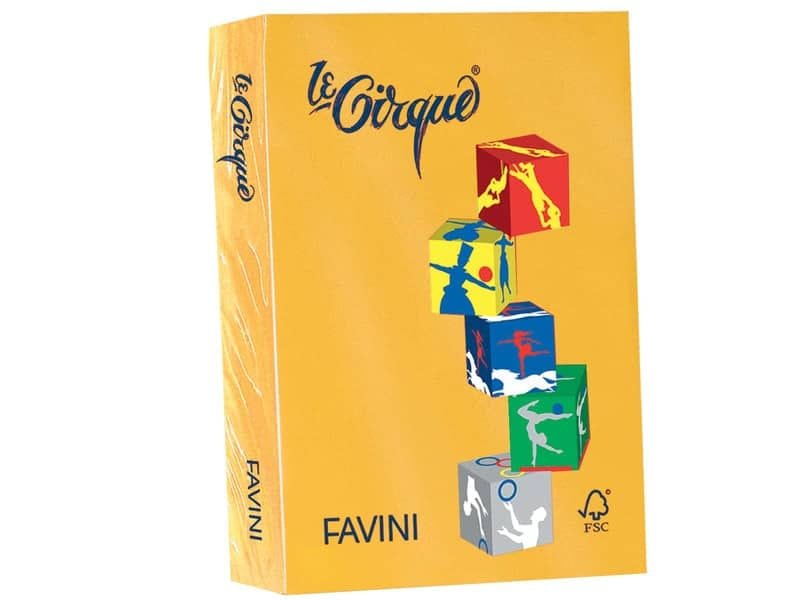 Carta colorata FAVINI LE CIRQUE per tutte le tecnologie di stampa 80 g/mý A4 giallo oro 201  500 fogli – A71H504