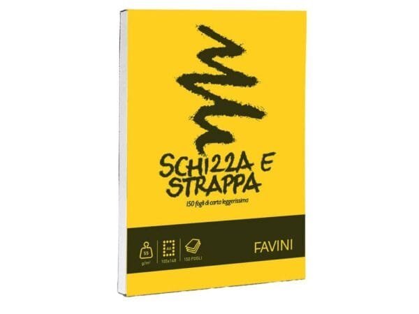 Album da disegno Favini SCHIZZA&STRAPPA in carta naturale liscia 50 g/mý 10,5x14,8cm (A6) -150fg - A200706