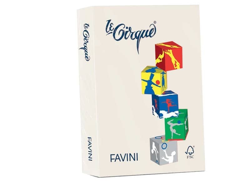 Carta colorata FAVINI LE CIRQUE per tutte le tecnologie di stampa 80 g/mý A4 avorio 110  500 fogli – A71Q504