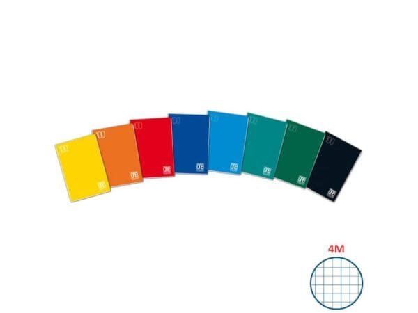 Quaderno Maxi One Color punto metallico 21 ff quadretti 4M A4 - 21x29,7 cm - 1923