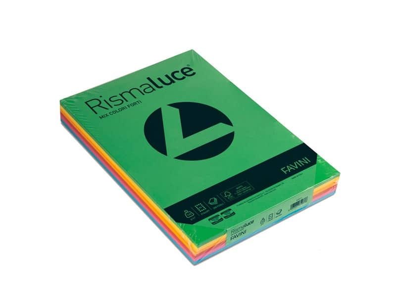 Carta colorata Favini Rismaluce colori forti 140 g/mý A3 mix 6 colori – Risma da 200 fogli – A65X213