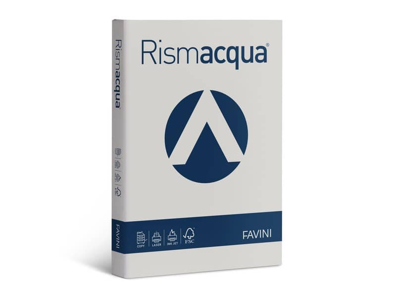 Carta colorata Favini Rismacqua colori tenui 90 g/mý A4 ghiaccio 12 – Risma da 300 fogli – A66U304