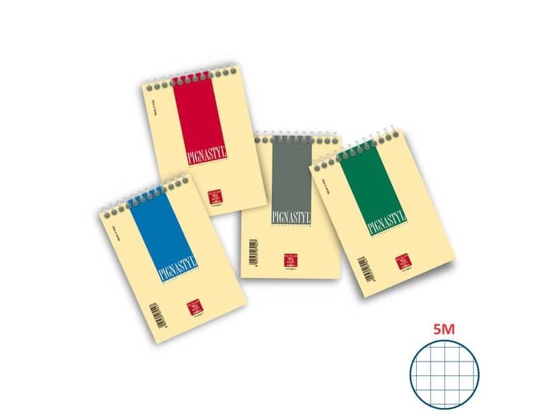 Blocco spiralato 60 fogli Pigna Pignastyl A6 5mm 02156255M