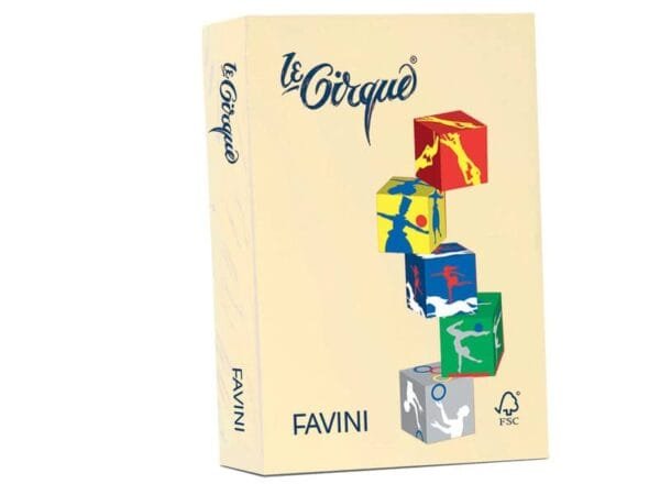 Carta colorata FAVINI LE CIRQUE per tutte le tecnologie di stampa 80 g/mý A4 giallo 100  500 fogli - A712504