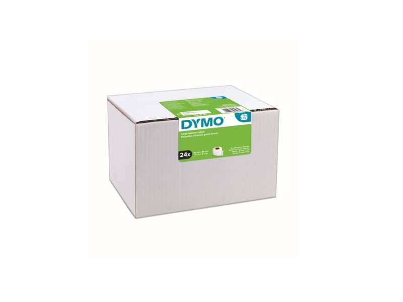 Rotoli da 260 etichette Dymo LabelWriter Indirizzi Estesi 89×36 mm bianco value Park da 24 rotoli – S0722390