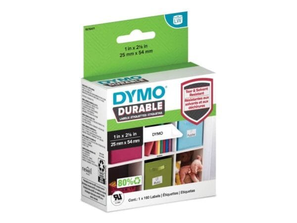 Rotolo da 160 etichette Dymo LaberWriter durable spediz./badge 54x25 mm bianco 2112283