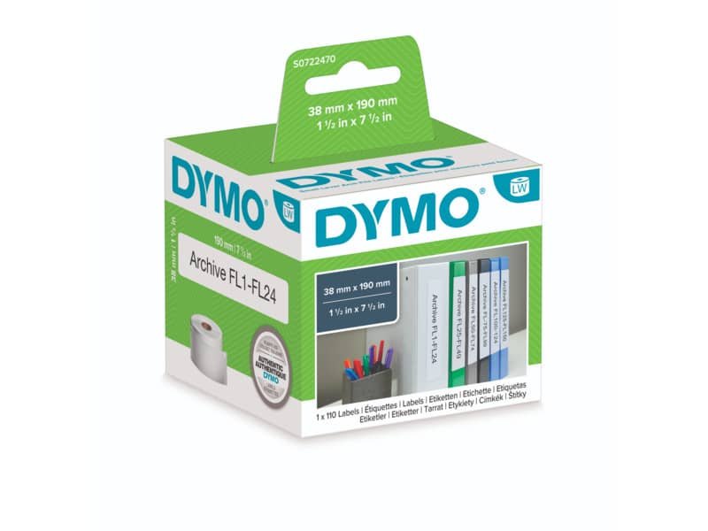 Rotolo da 110 etichette Dymo LabelWriter indirizzi standard 190×38 mm bianco S0722470