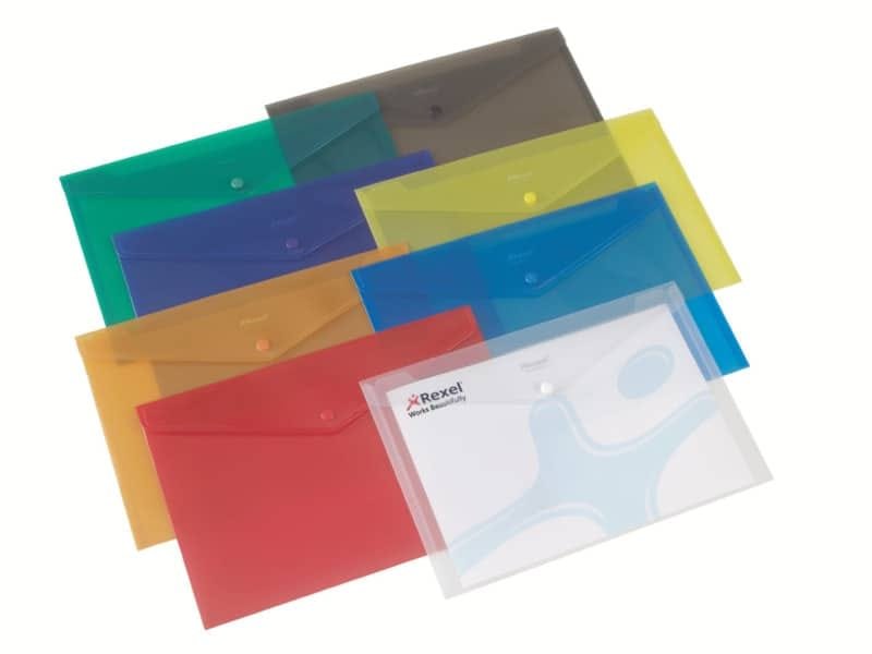 Buste trasparenti con bottone Rexel Ice A4 trasparente 16128AS