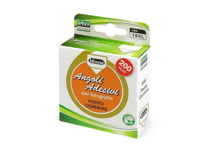 Angolini per album foto Lebez 1,8×2 cm  Dispenser da 200 pezzi – 180L