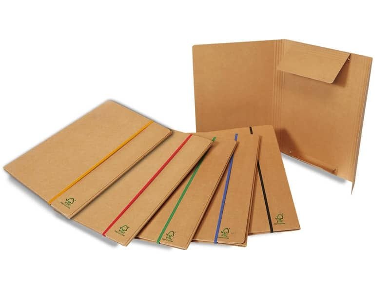 Cartelline con elastico piatto EURO-CART 25×35 cm dorso 4 cm avana conf. da 5 pezzi – FMCXCPEECOAV