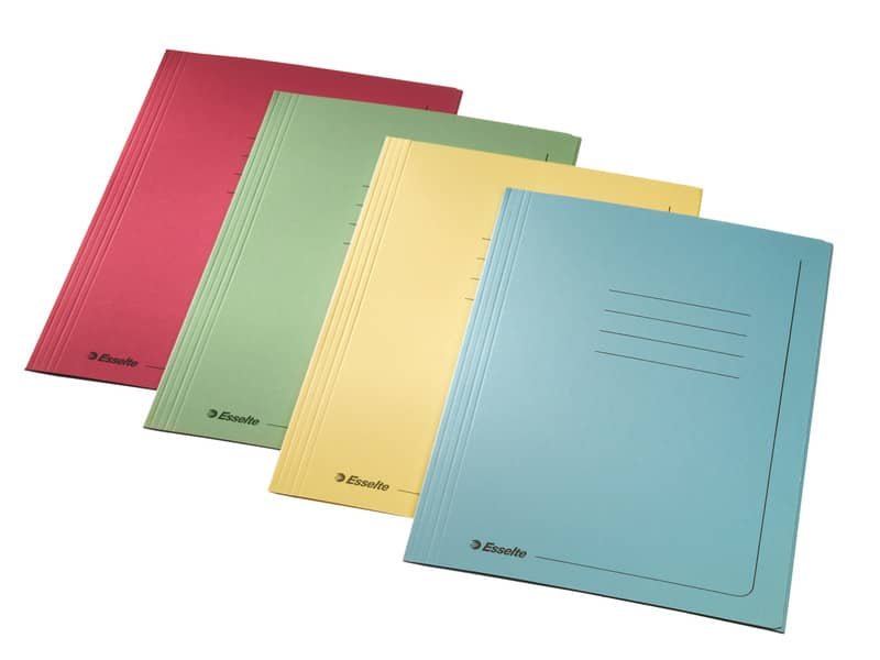 Cartelle a 3 lembi Esselte MANILLA 25×35 cm A4 295 g/mý giallo conf.25 – 55131