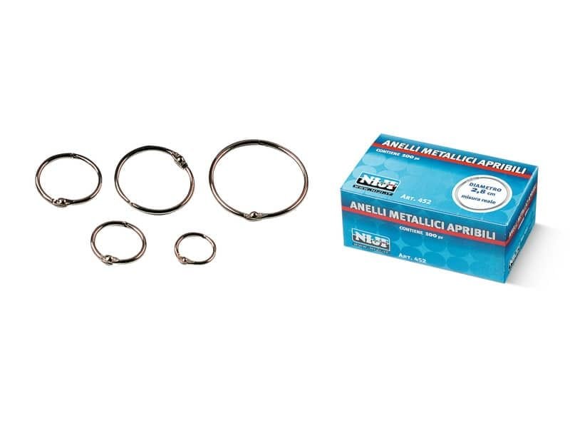 Anelli metallici Niji ? 2 cm  Conf. 100 pezzi – 451