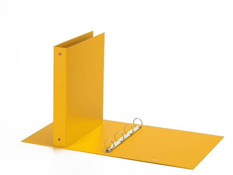 Raccoglitore FAVORIT Europa 22×30 cm 4 anelli tondi  30 mm – dorso 4 cm giallo 400051159