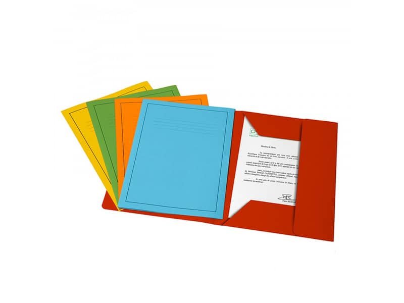 Cartella a 3 lembi Fraschini Bristol 25×33 cm con dorso espandibile fino a 2 cm assortiti  conf. da 25 – 2015-ASS